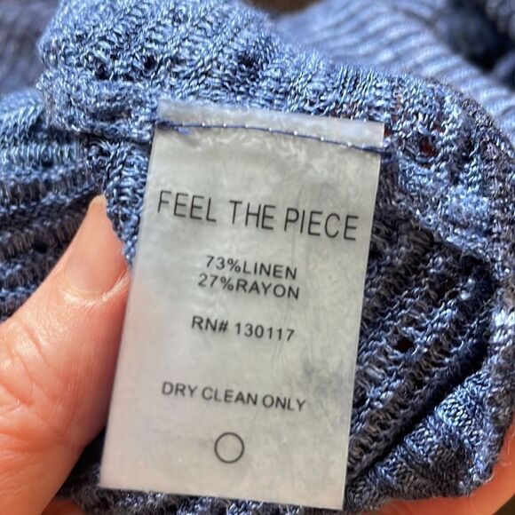 Feel the Piece Terre Jacobs sweater denim blue size XS/S - Picture 3 of 6
